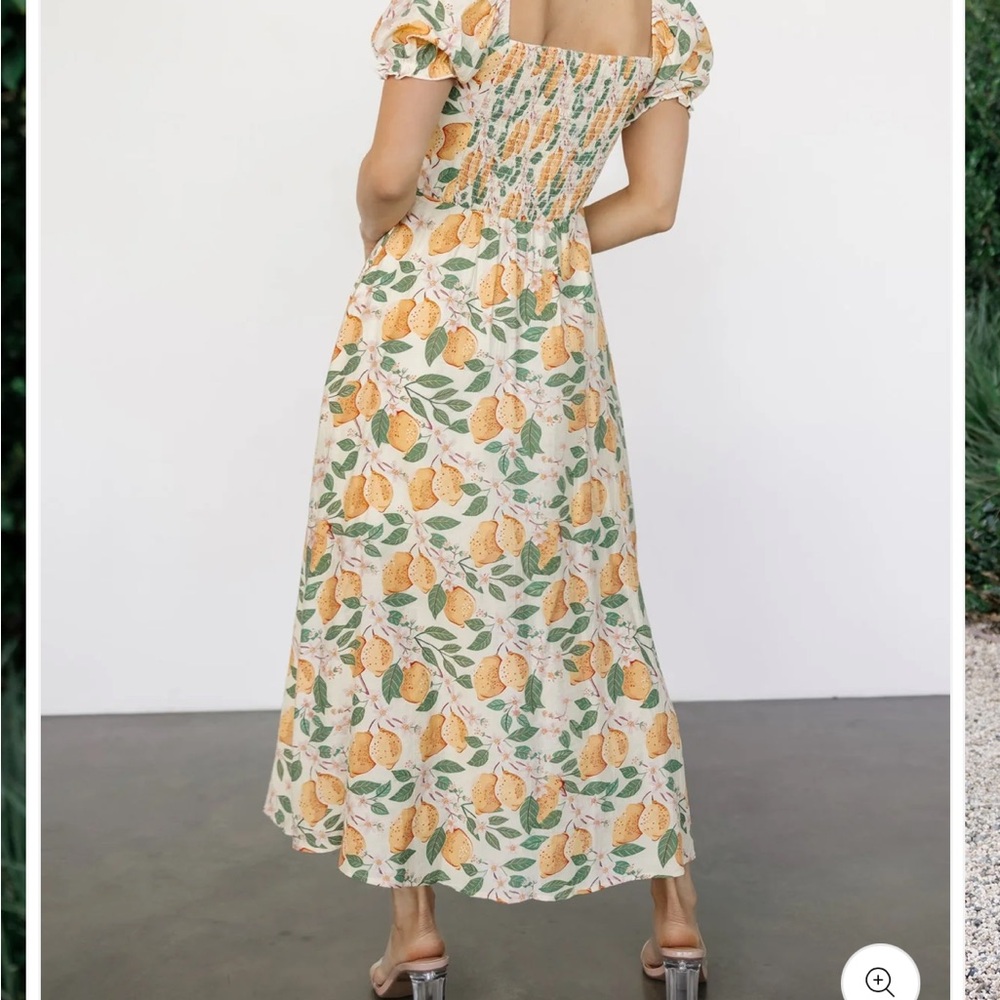 NWT Baltic Born Floral Midi Dress in Green and Orange - Picture 3 of 8